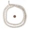 The Bead Chest Brass-Inlaid White Bone Mala Beads (10mm): Nepal Spacers Buddhist Tibetan Prayer Beads